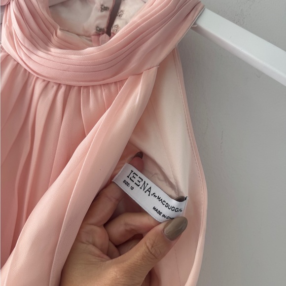 MAC DUGGAL Pink High Neck Chiffon Gown 10 - Picture 4 of 11